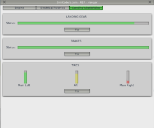 The landing gear user interface