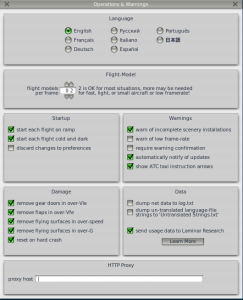 To improve the flight model, make sure that the number in "Flight models per frame" is at least "2"